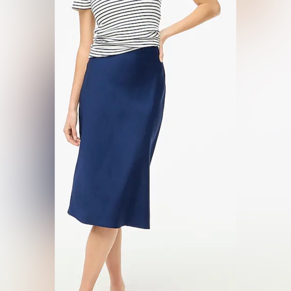 NWT ✨ J Crew Navy Slip Skirt - S
